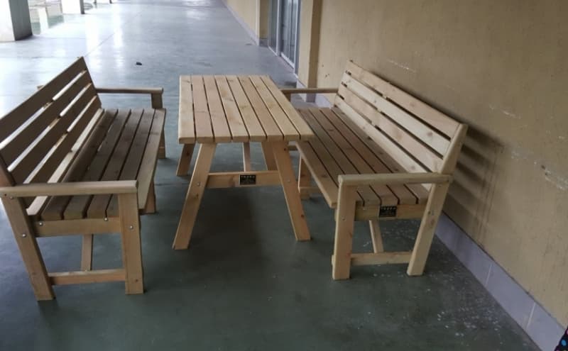 Ahşap Bahçe Oturma Grubu küçük görsel 3