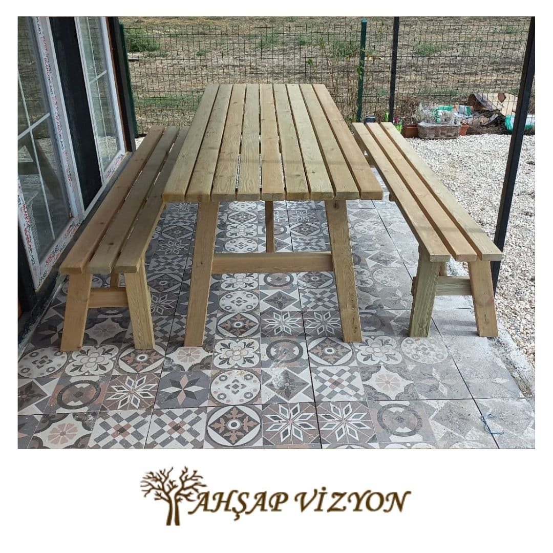 Arkalıksız 3 Parça Piknik Masası