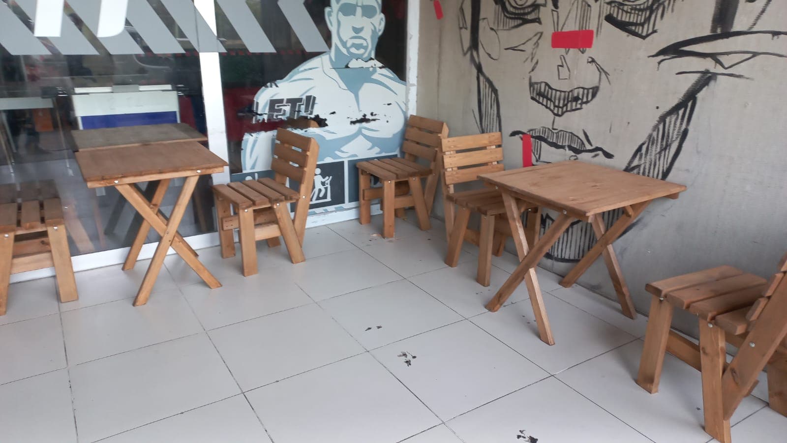 2 Sandalye Tek Masa küçük görsel 6