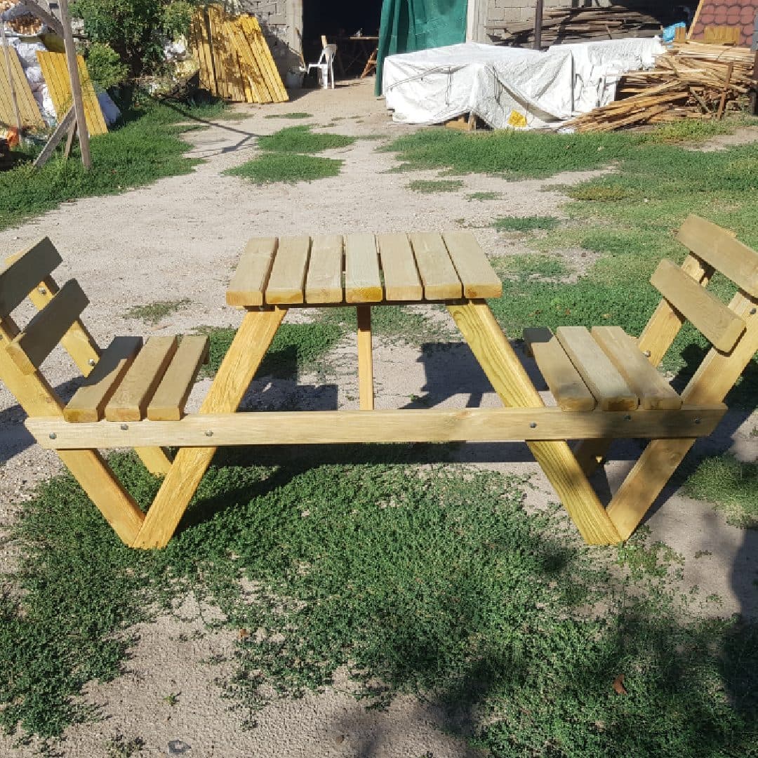 Sırt Dayamalı 2 Kişilik Dar Balkon Masası küçük görsel 4