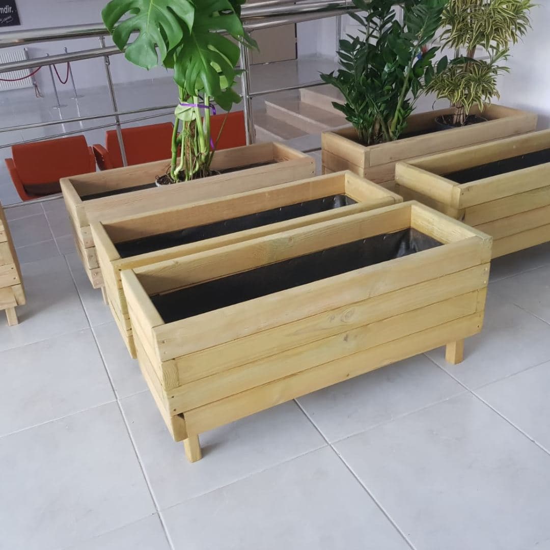 Standart Model Ahşap Saksı küçük görsel 4